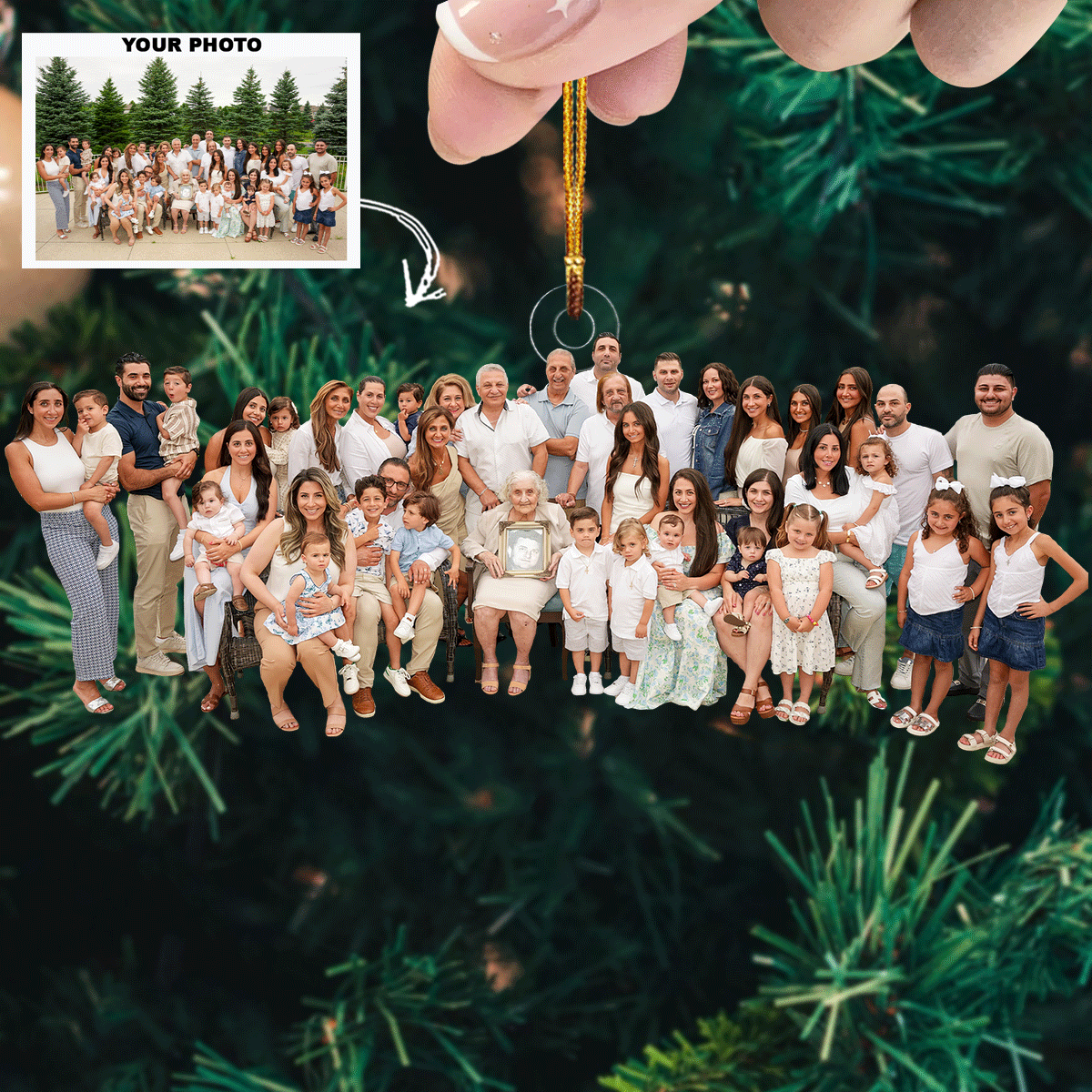 Legacy Of Love Personalized Photo Mica Ornament Christmas Gift For Family Family members
