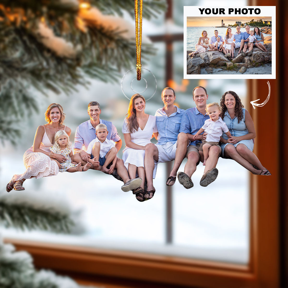 Legacy Of Love Personalized Photo Mica Ornament Christmas Gift For Family Members
