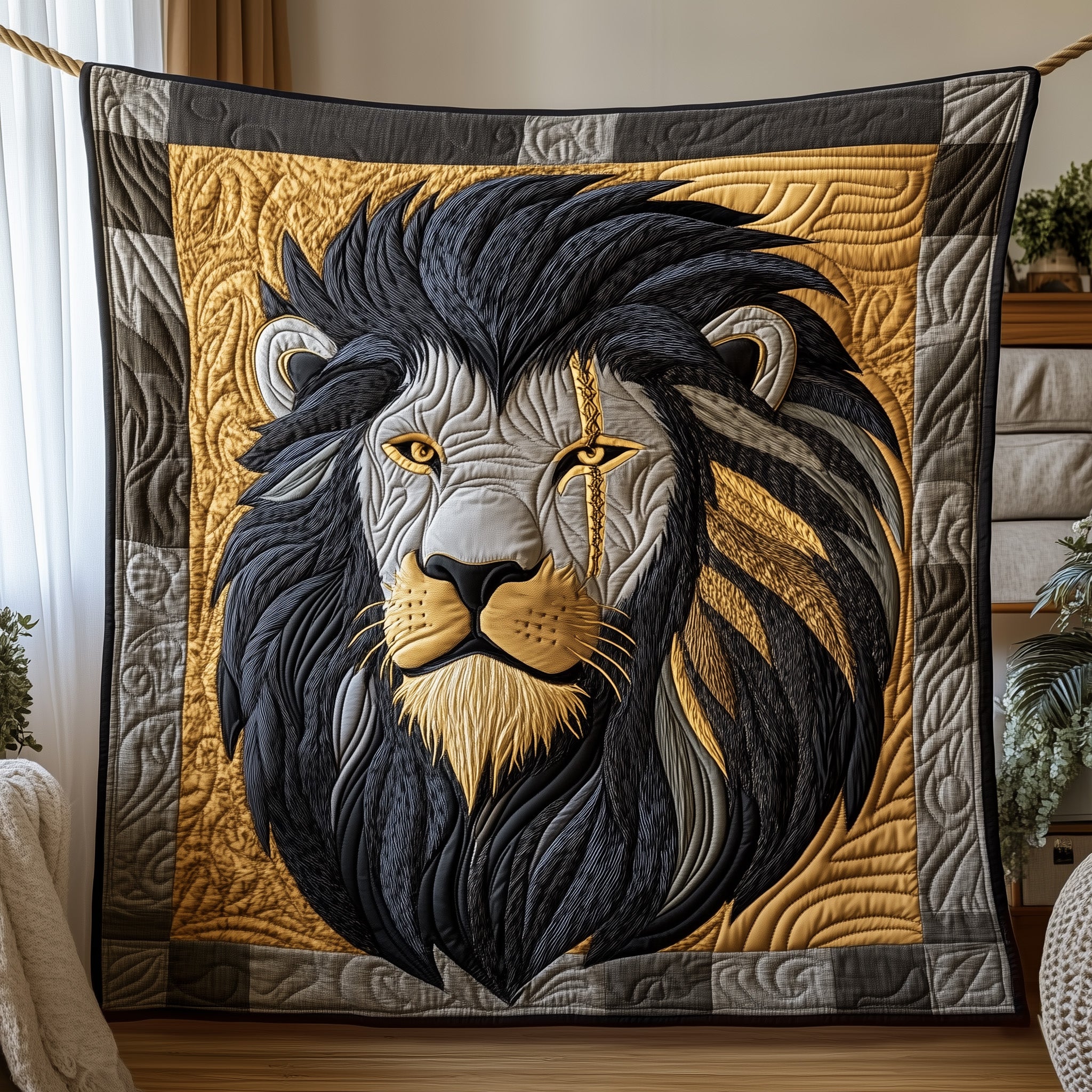 Legacy of the Scar Quilted Blanket Cute Soft BlanketChristmas Lion Gifts For Him