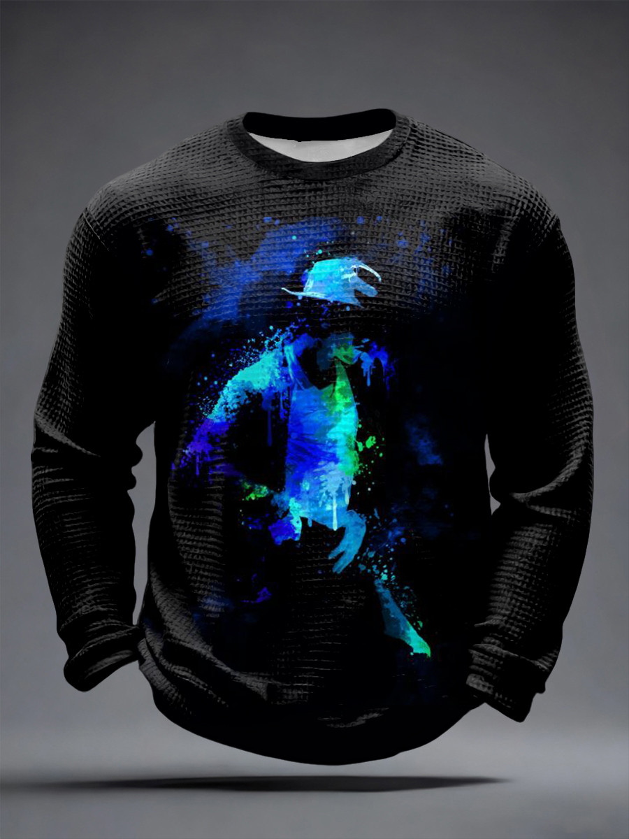 Legend Michael Jackson Long Sleeve Shirt Classic MJ Dance Moves Raglan Clothing Fans Gift