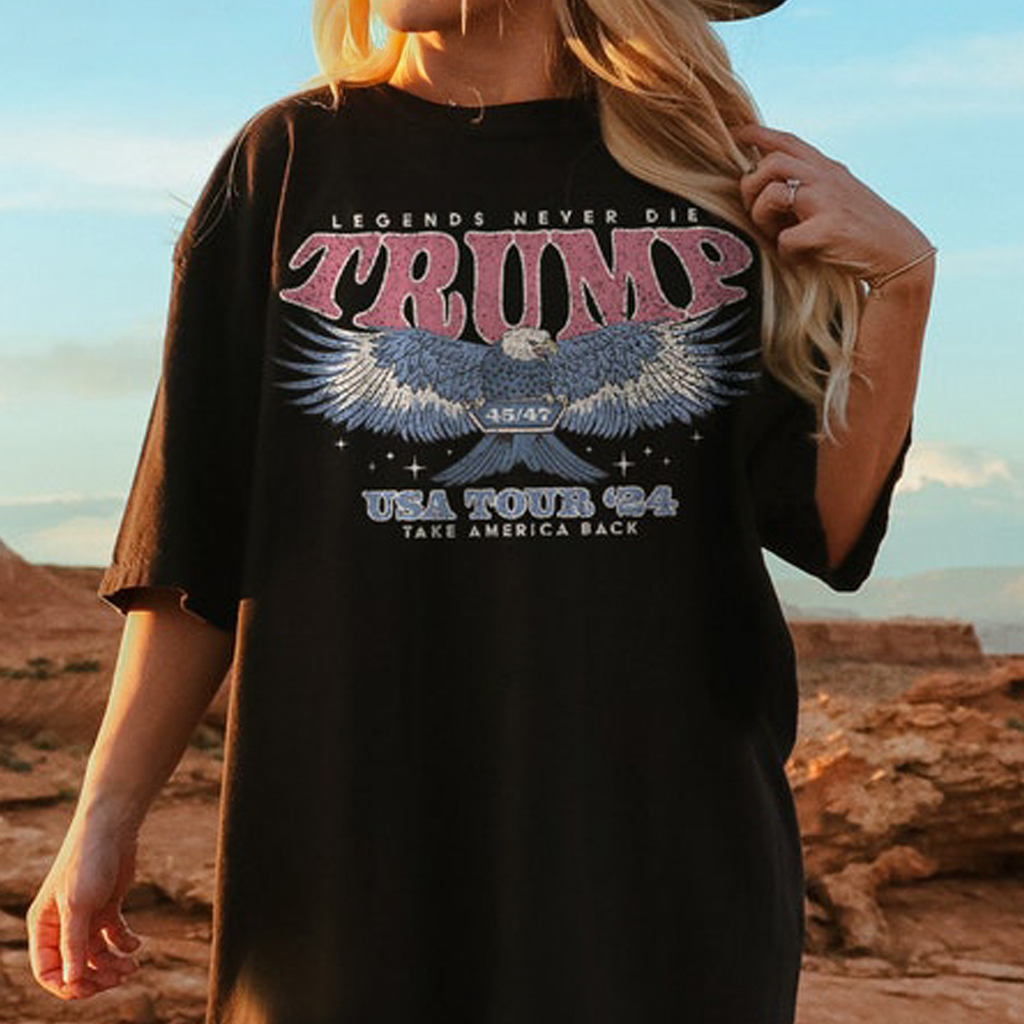 Legend Never Die Trump 45 47 T-Shirt USA Tour 24 Take America Back Shirt Gifts For Friends Legend Never Die Trump 45 47 T-Shirt USA Tour 24 Take America Back Shirt Gifts For Friends