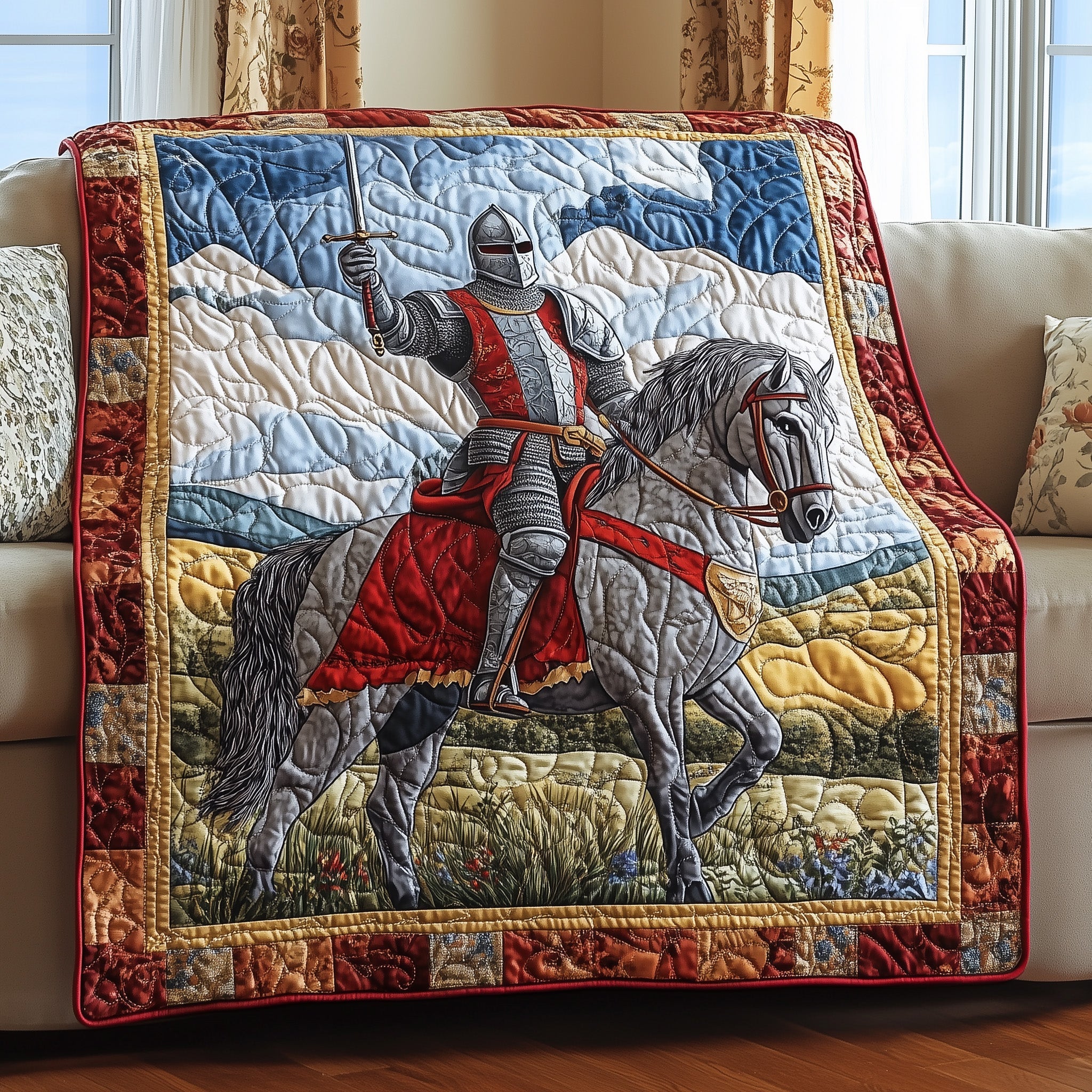 Legendary Valor Quilted Blanket Cute Soft BlanketFunny Christmas Ideas For Family