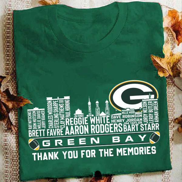 Legends Green Bay Packers Thank You For The Memories T-Shirt Gifts For Fans