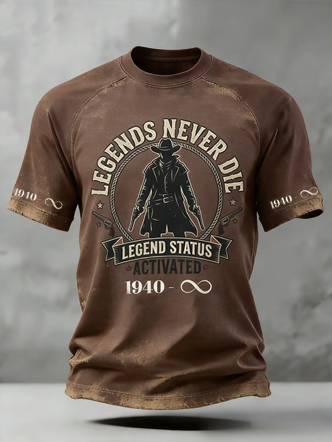 Legends Never Die Legend Status Activated 1940 Graphic Tees Men Chuck Norris Fan Gift