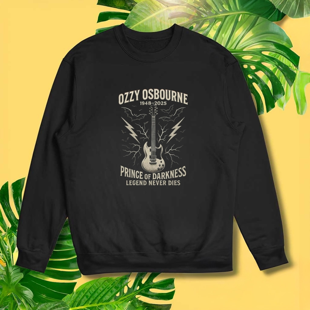 Legends Never Die Ozzy Osbourne Prince Of Darkness Guitar Sweatshirt RIP Ozzy Merch For Fans Legends Never Die Ozzy Osbourne Prince Of Darkness Guitar Sweatshirt RIP Ozzy Merch For Fans