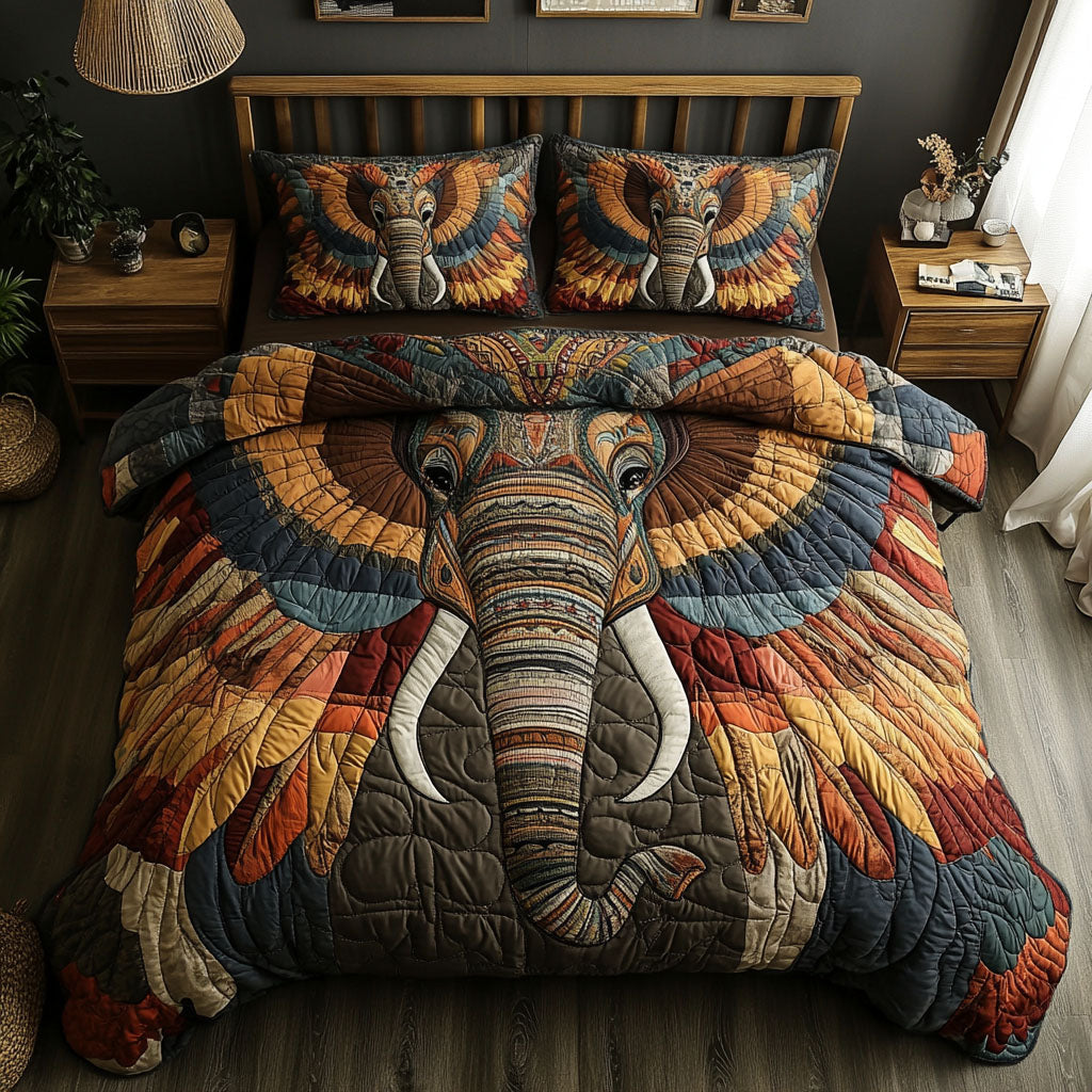 Legends of the Herd Quilted Bedding Set Holiday Duvet Cover Set Native American Gift Ideas
