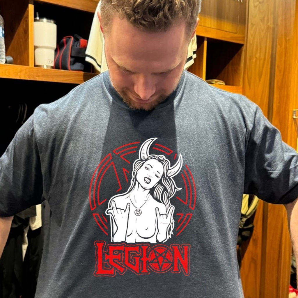 Legion Horns Up Devil Girl Graphic Shirt Gift Ideas For Dad Legion Horns Up Devil Girl Graphic Shirt Gift Ideas For Dad