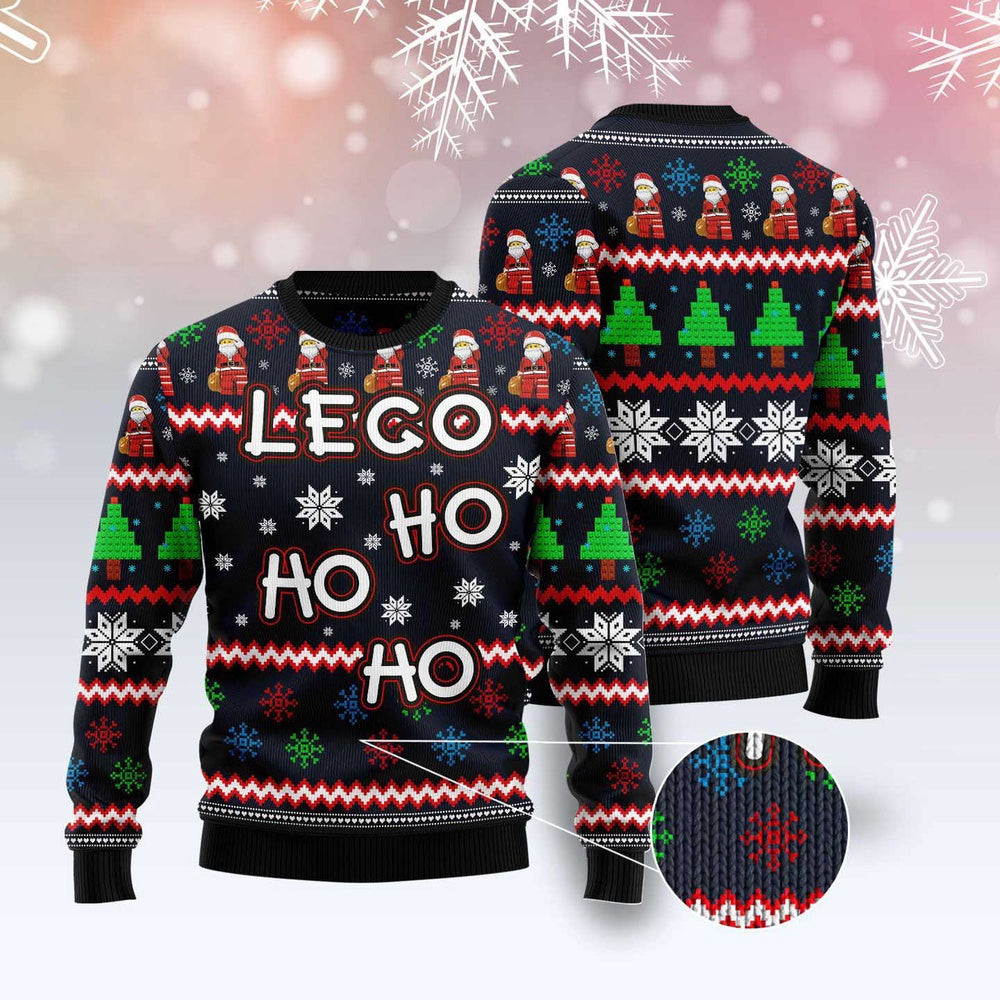 Lego Hohoho Ugly Christmas Sweater Funny Ugly Christmas Sweater Gifts For Couples