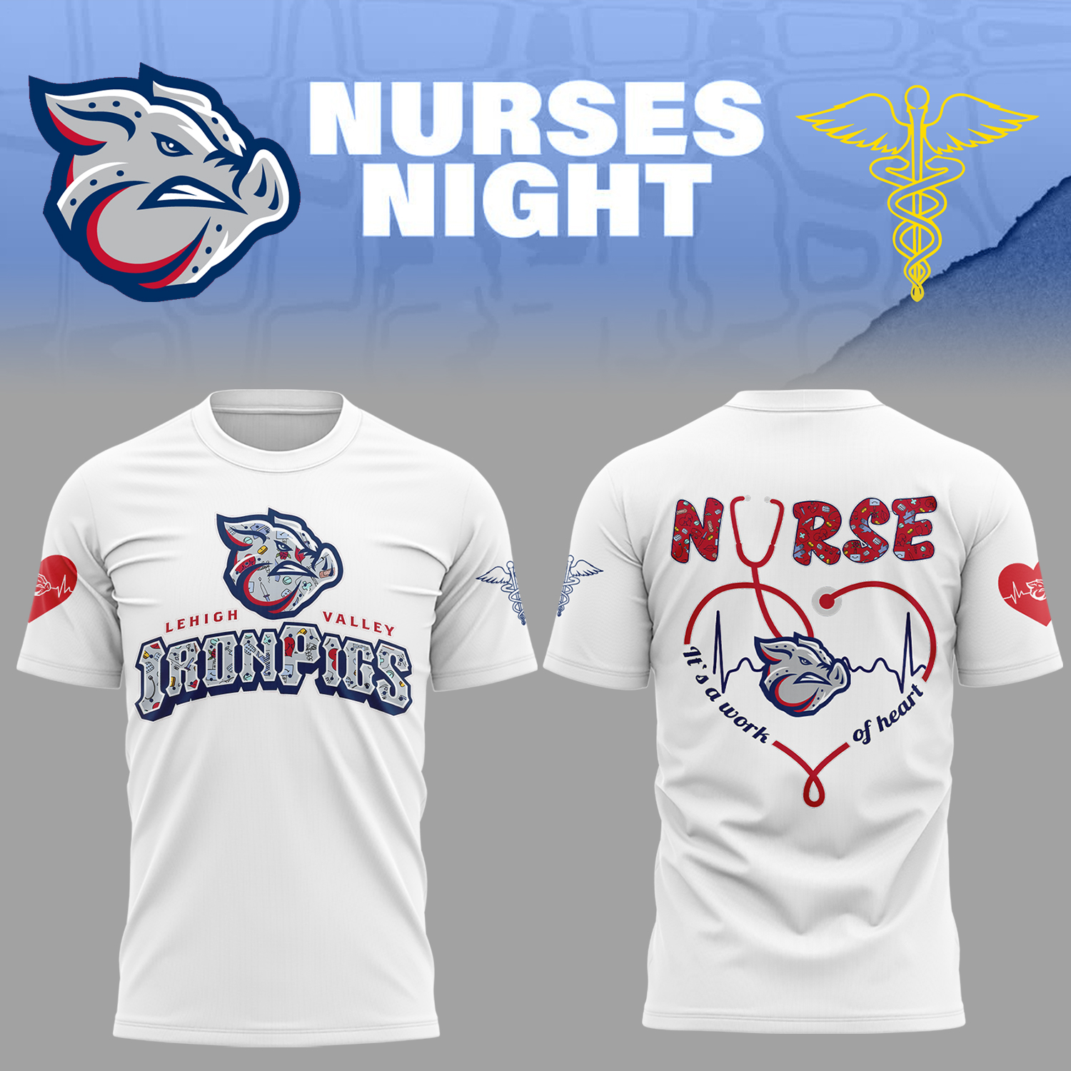 Lehigh Valley IronPigs X Nurses Night 2025 T-Shirt Best Gift For Fans