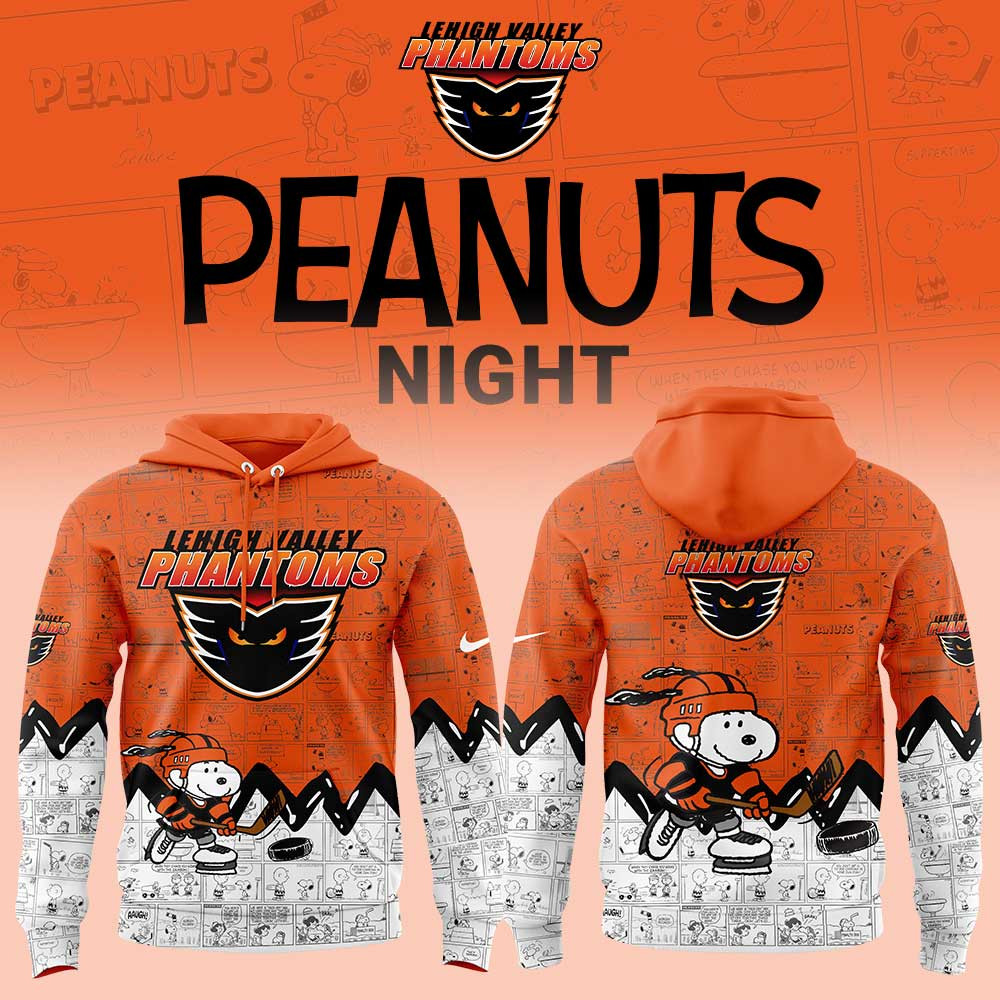 Lehigh Valley Phantoms 75Th Anniversary Of Peanuts Hoodie Presents For Hockey Fans