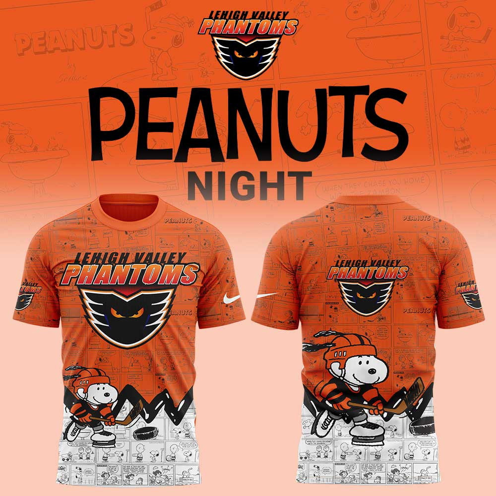 Lehigh Valley Phantoms 75Th Anniversary Of Peanuts T-Shirt Presents For Hockey Fans