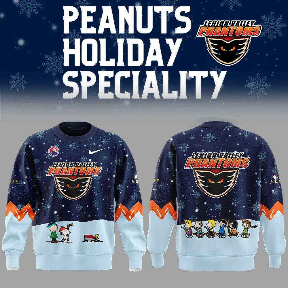 Lehigh Valley Phantoms Peanuts Sweatshirt Gifts For Ice Hockey Fans