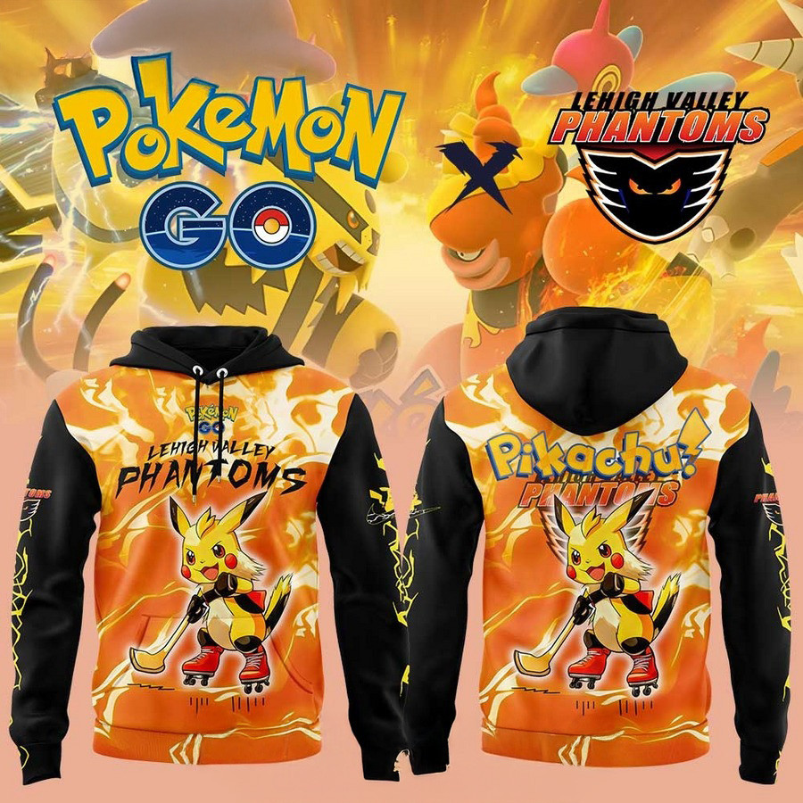 Lehigh Valley Phantoms x Pikachu New Hoodie Ice Hockey Fan Gifts