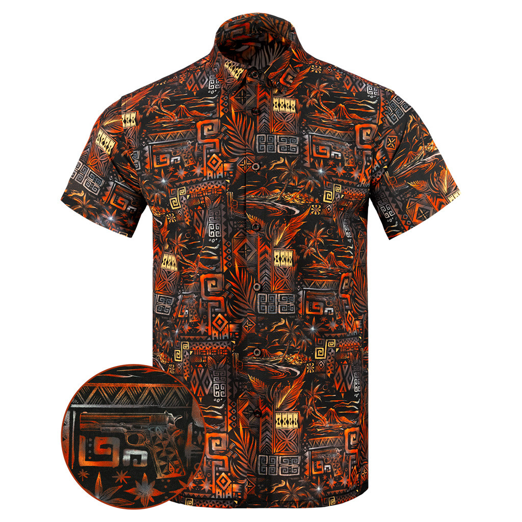 Lei Em Down Button Down Shirt Tactical Hawaiian Shirt Good Gifts For Brother
