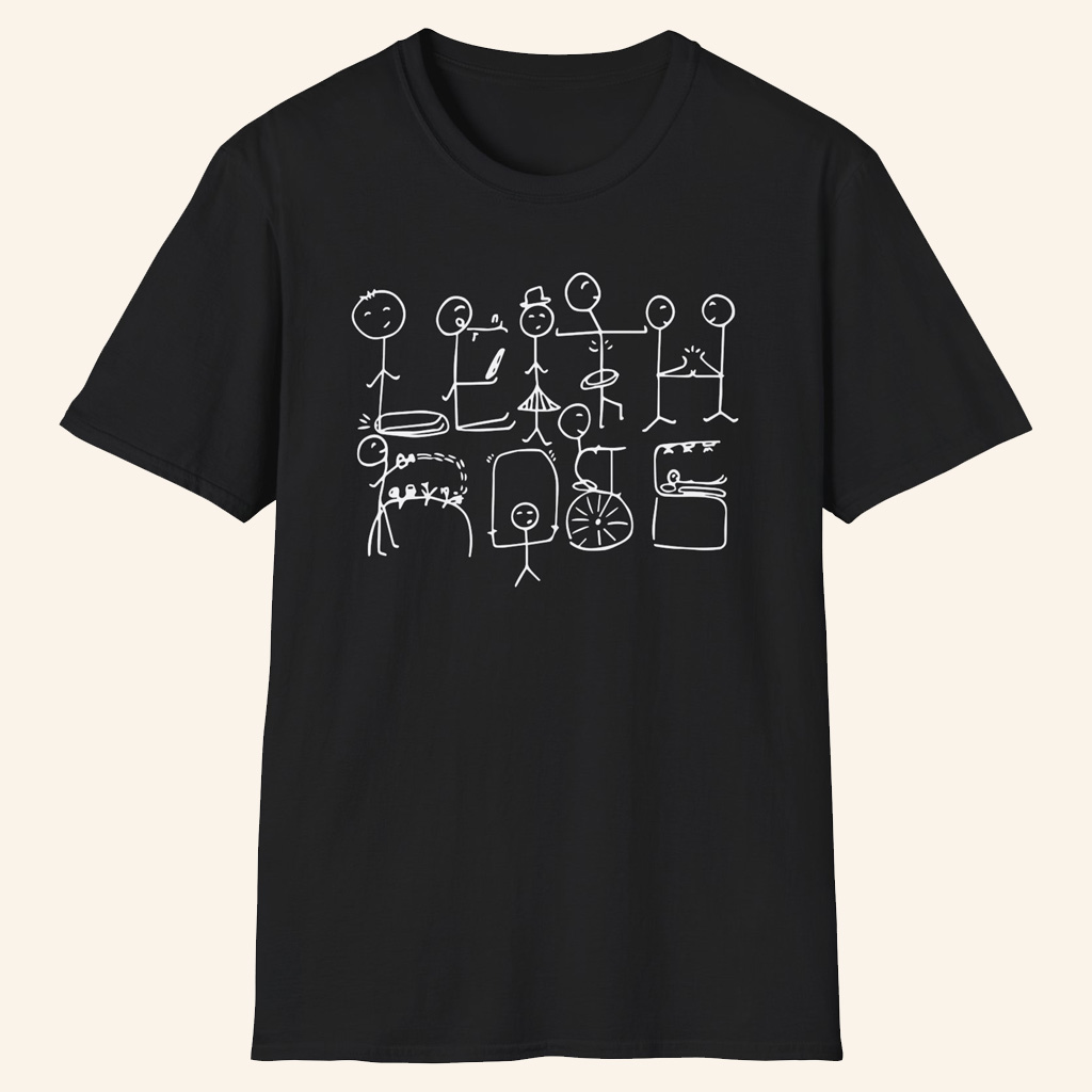 Leith Ross Merch Stick Figures T-Shirt Music Gift Ideas For Guys