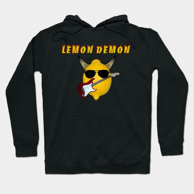 Lemon Demon Merch Hoodies Lemon Demon Rock N' Roll Flames Lemon Demon Band Merch