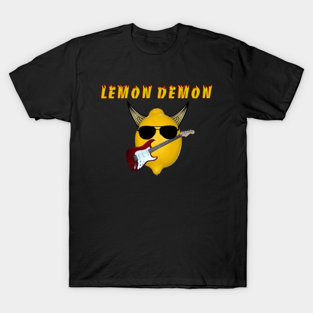 Lemon Demon T-Shirt Rock n' Roll- Flames Lemon Demon Band Merch