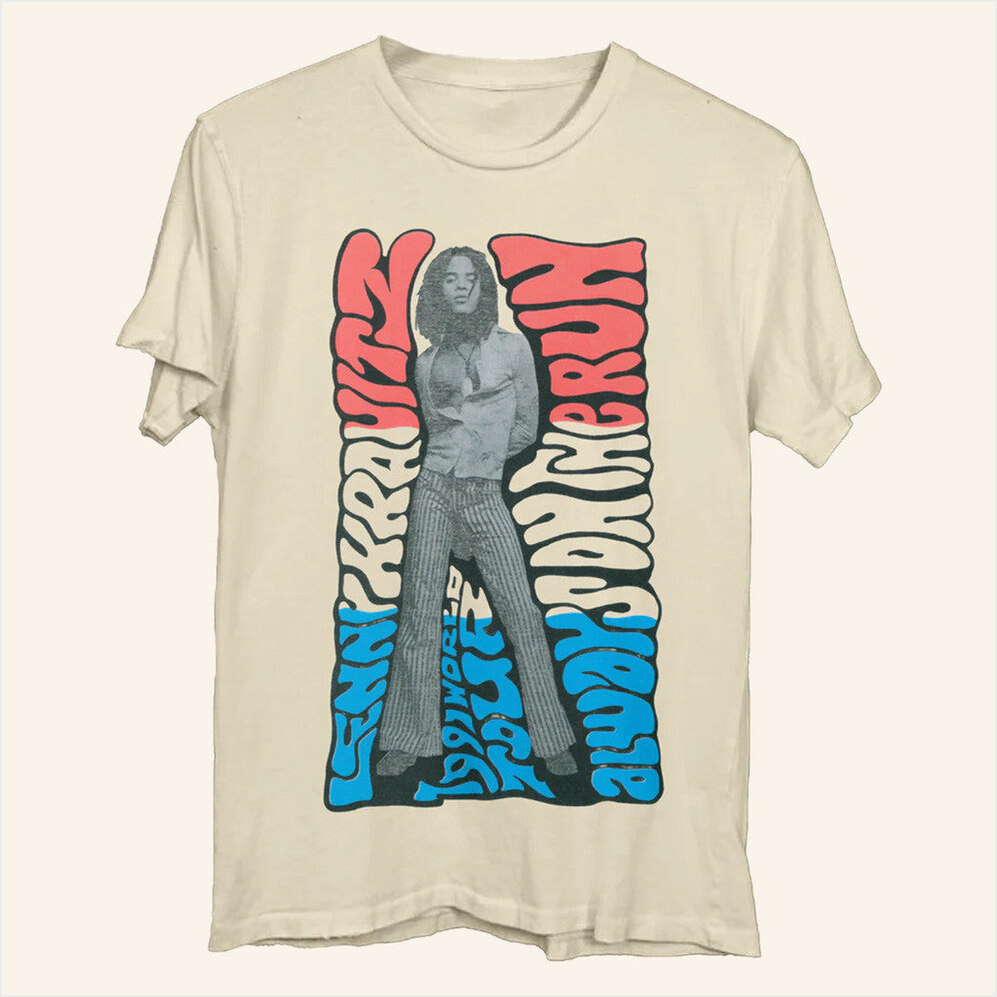Lenny Kravitz Merch Wavy World Tour T-Shirt Gifts For Music Enthusiasts Birthday Gifts For Fans