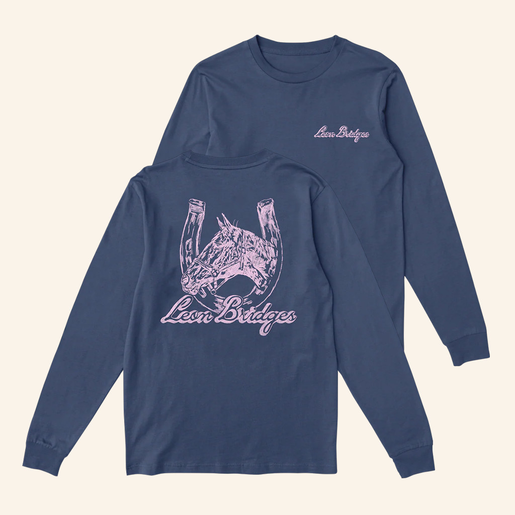 Leon Bridges Merch Horseshoe Long Sleeve Shirt Christmas Ideas For Wife Leon Bridges Merch Horseshoe Long Sleeve Shirt Christmas Ideas For Wife