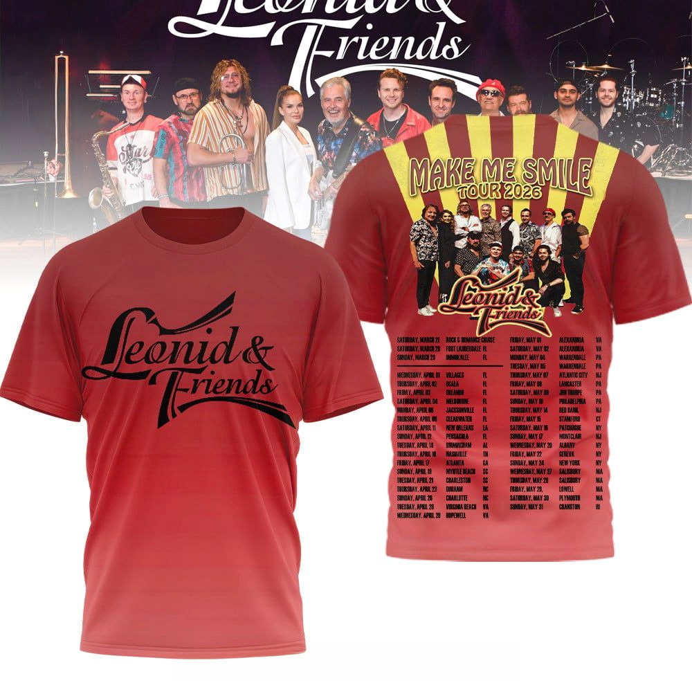 Leonid And Friends Make Me Smile Tour 2026 Shirt Leonid And Friends Merch Gifts For Fans