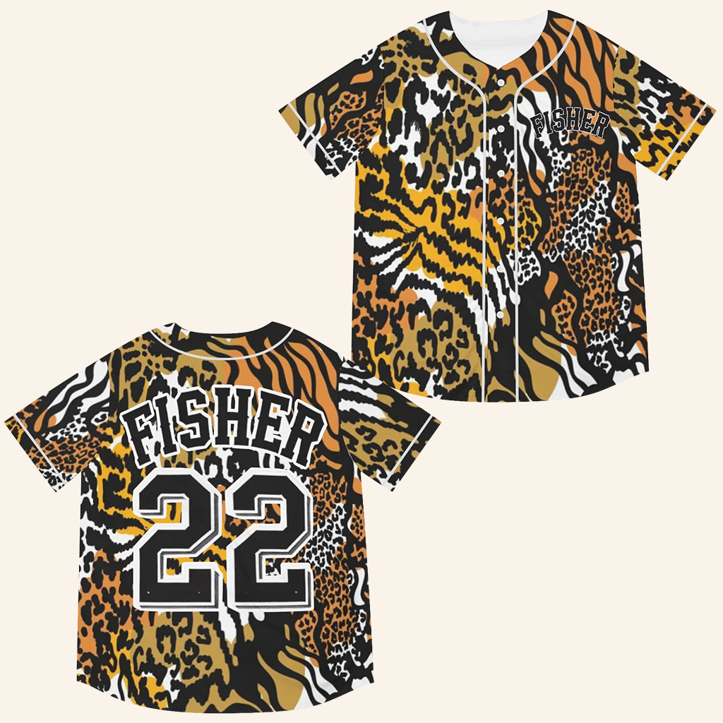 Leopard Fisher 22 EDM Jersey Rave Jersey Christmas Gift Ideas For Boyfriend
