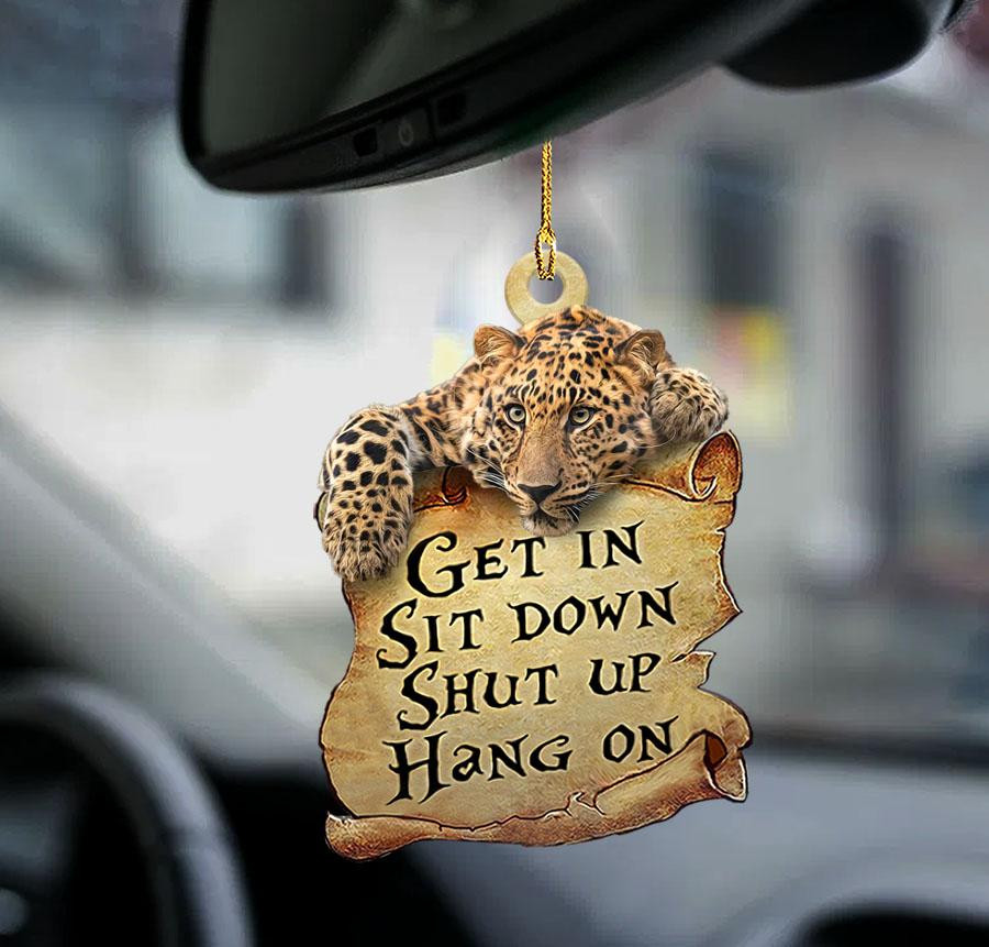 Leopard get in leopard lover two sided ornament Animal Car Ornaments