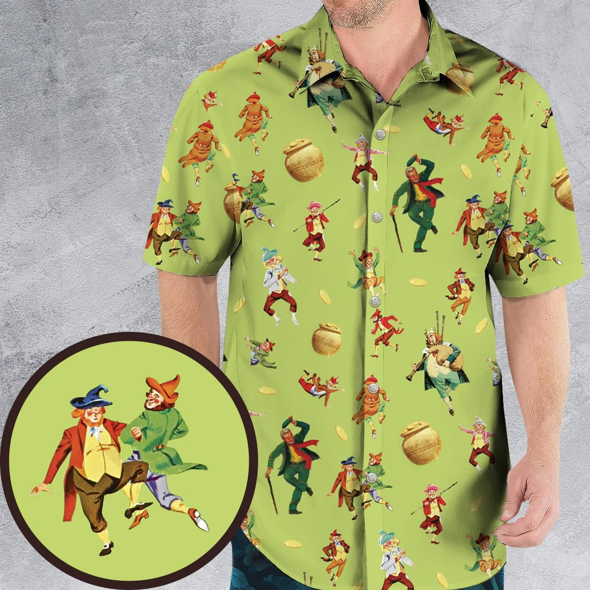 Leprechauns Darby O'Gill St Patrick's Day Hawaiian Shirt Luck Of The Irish Gifts