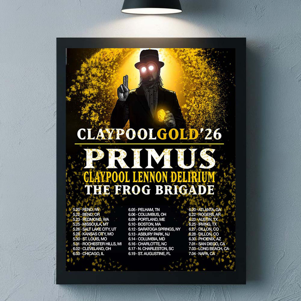 Les Claypool Claypool Gold 2026 Summer Tour With Primus Claypool Lennon Delirium And The Frog Les Claypool Claypool Gold 2026 Summer Tour With Primus Claypool Lennon Delirium And The Frog