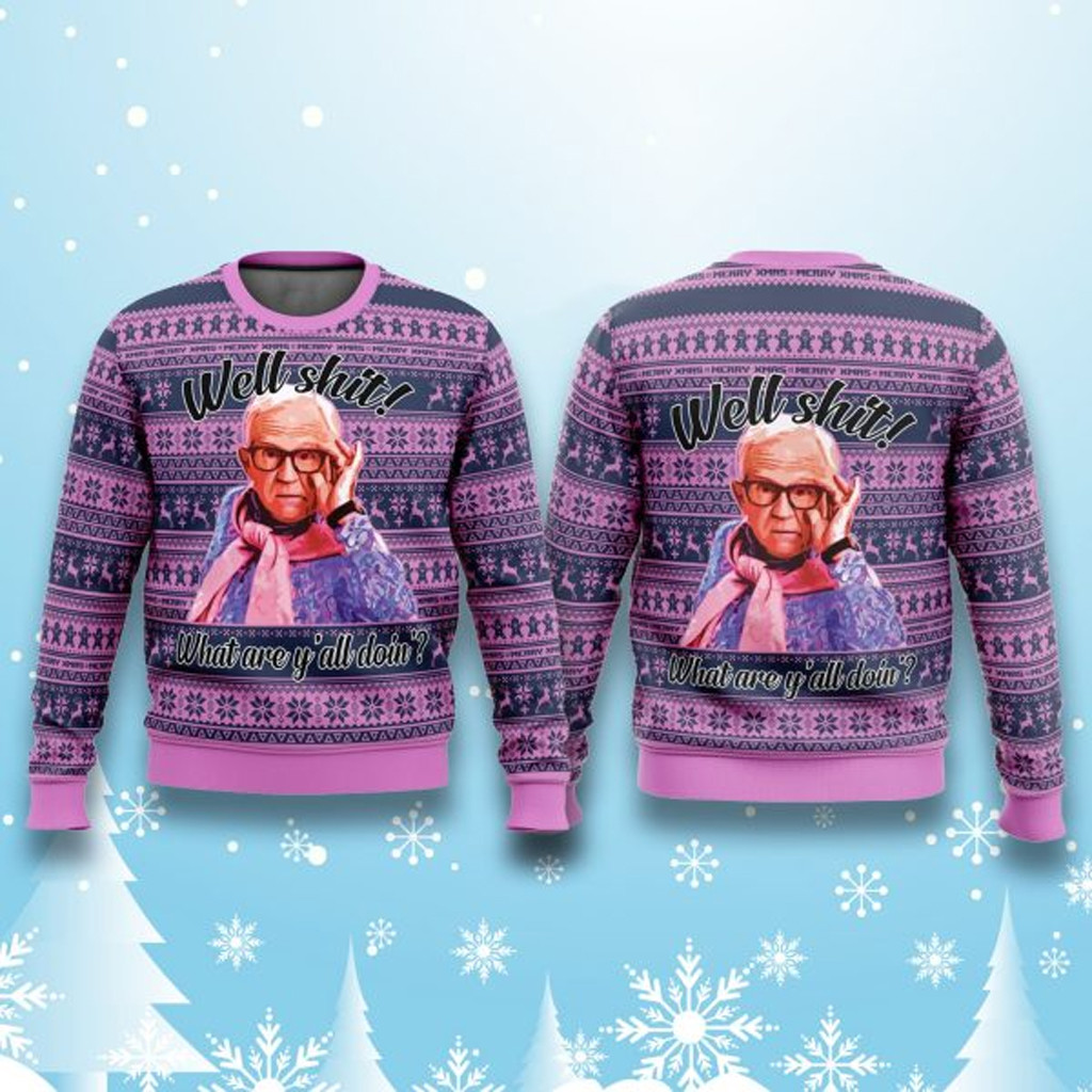 Leslie Jordan Well Shit Christmas Ugly Sweater Xmas Gifts For Father