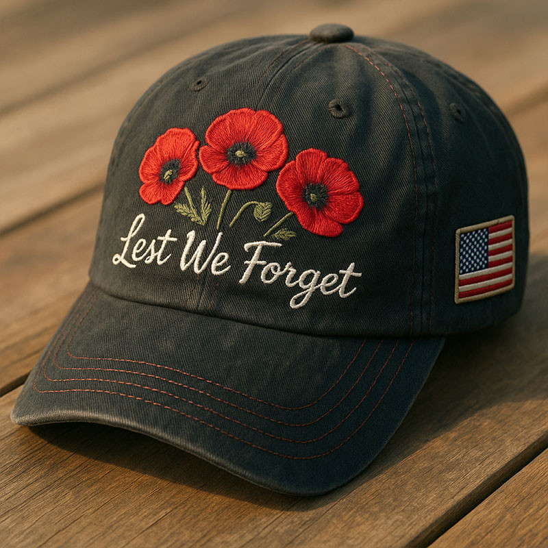 Lest We Forget Hat American Flag Military Remembrance Cap Unique Gifts For Men