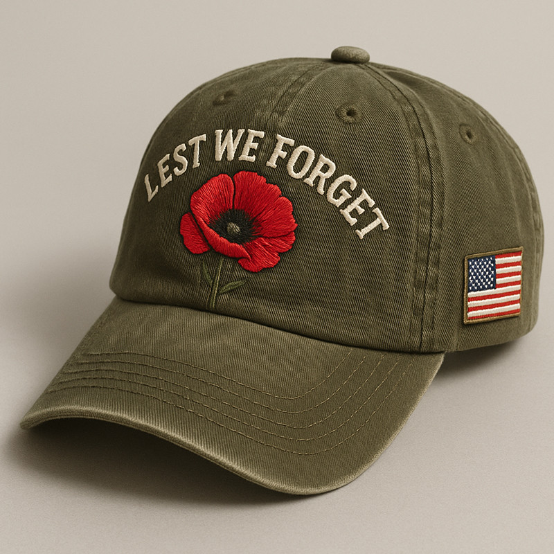 Lest We Forget Hat Military Remembrance American Flag Merch Gifts For Proud Dad