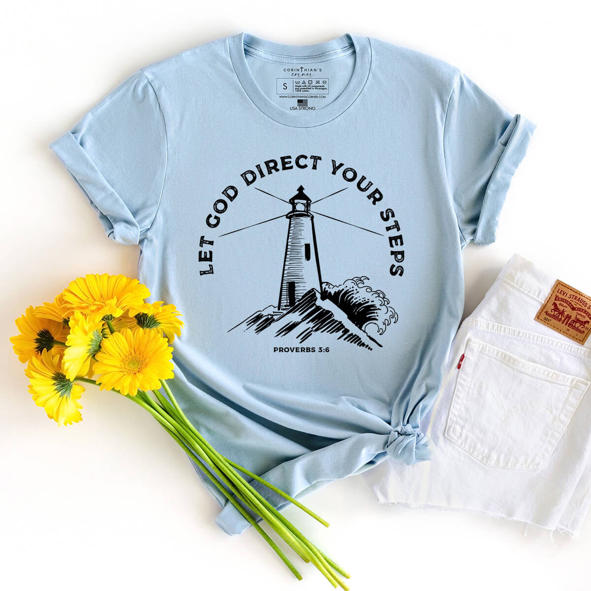 Let God Direct Your Steps Shirt Christian Gifts For Women