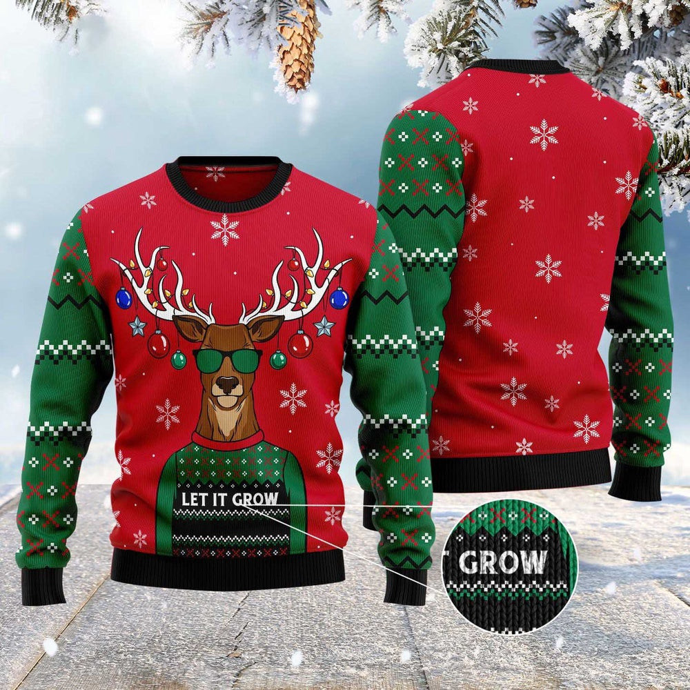Let It Glow Ugly Christmas Sweater Funny Ugly Christmas Sweater Gifts For Couples