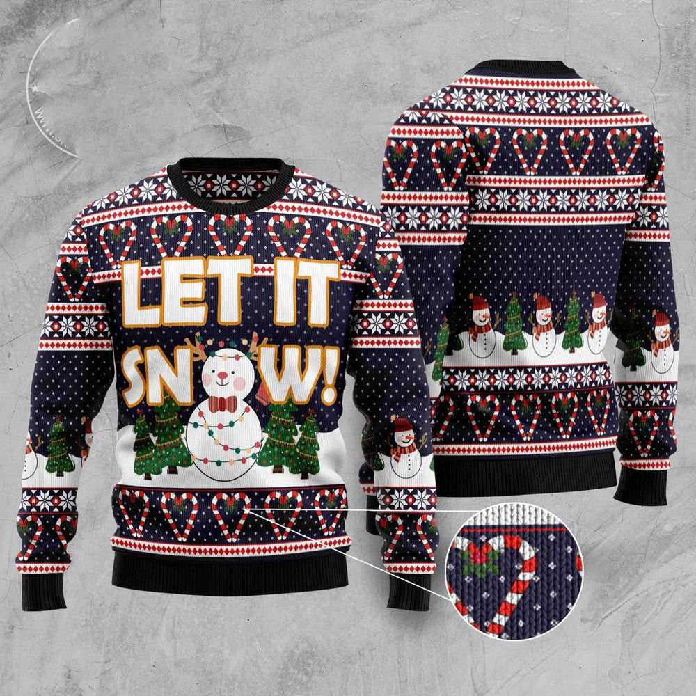 Let It Snow Ugly Christmas Sweater Funny Ugly Christmas Sweater Gifts For Couples