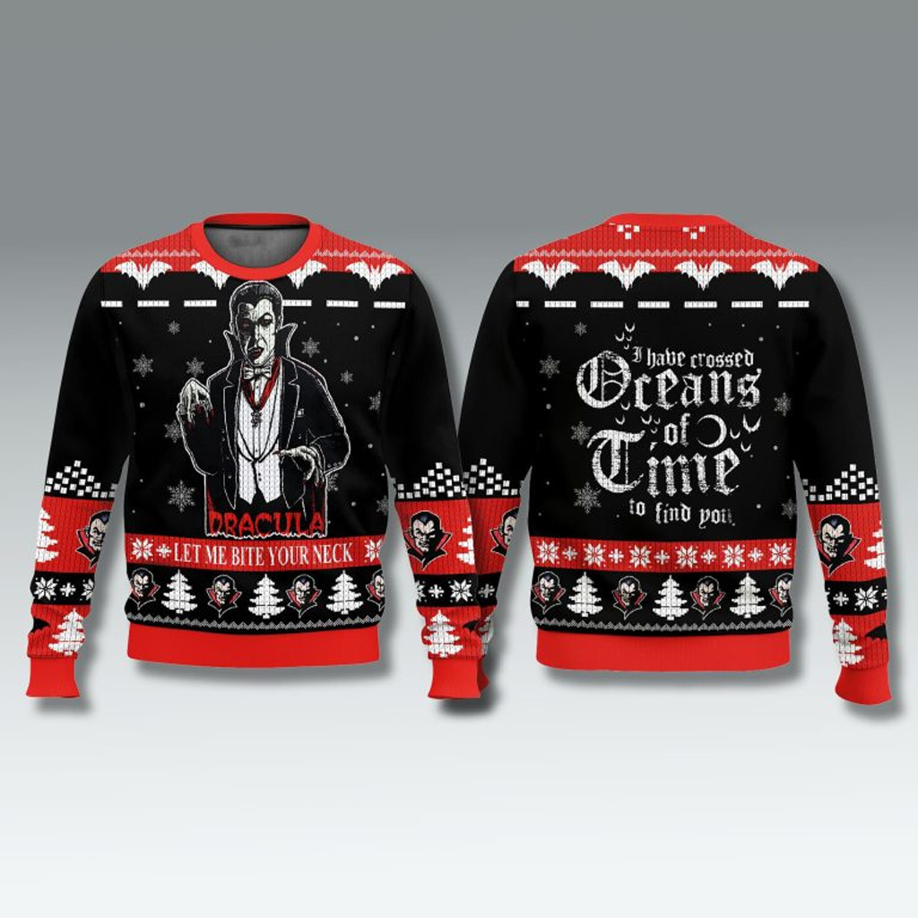 Let Me Bite Your Neck Dracula Ugly Christmas Sweater Christmas Presents For Husband Let Me Bite Your Neck Dracula Ugly Christmas Sweater Christmas Presents For Husband