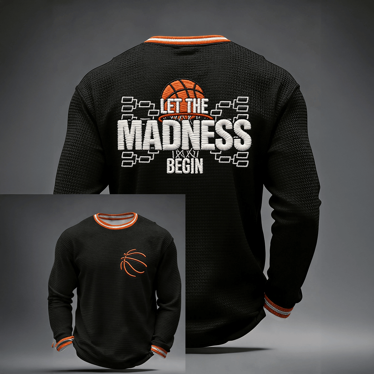 Let The Madness Begin Basketball Long Sleeve Shirt Game Day Clothing Basketball Lover Gift