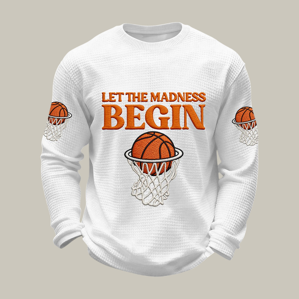 Let The Madness Begin Basketball Long Sleeve Shirt Game Day Clothing Basketball Lover Gift