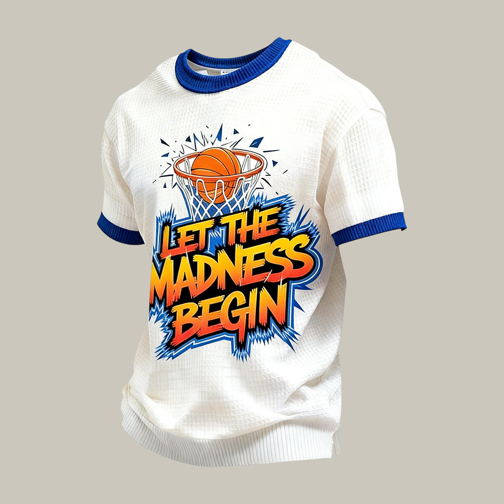 Let The Madness Begin Basketball T-Shirt Basketball Fan Merch Game Day Gift For Him