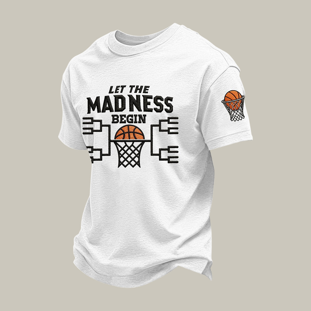 Let The Madness Begin Basketball T-Shirt Game Day Shirt Basketball Lover Gift