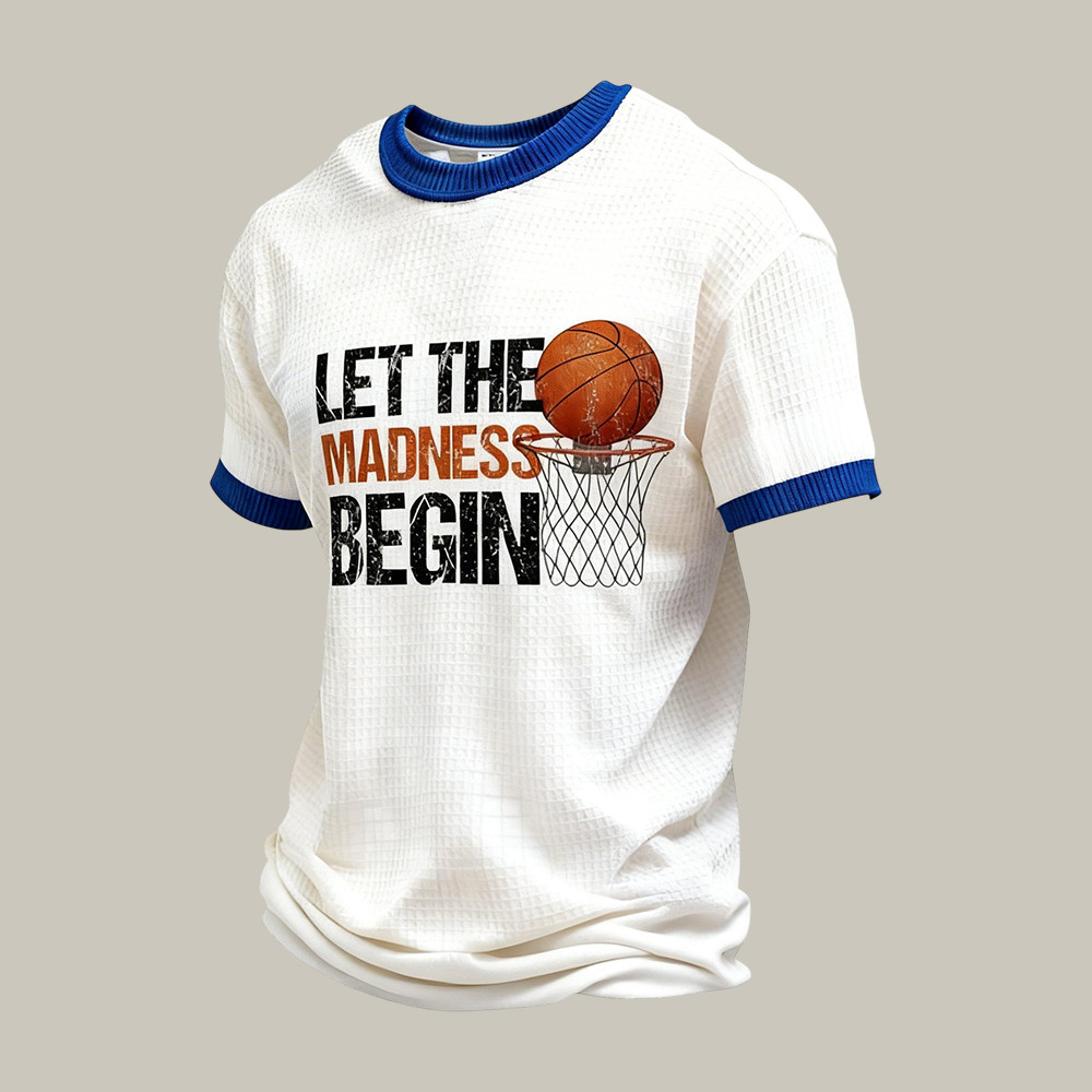 Let The Madness Begin Basketball T-Shirt Game Day Shirt Basketball Lover Present
