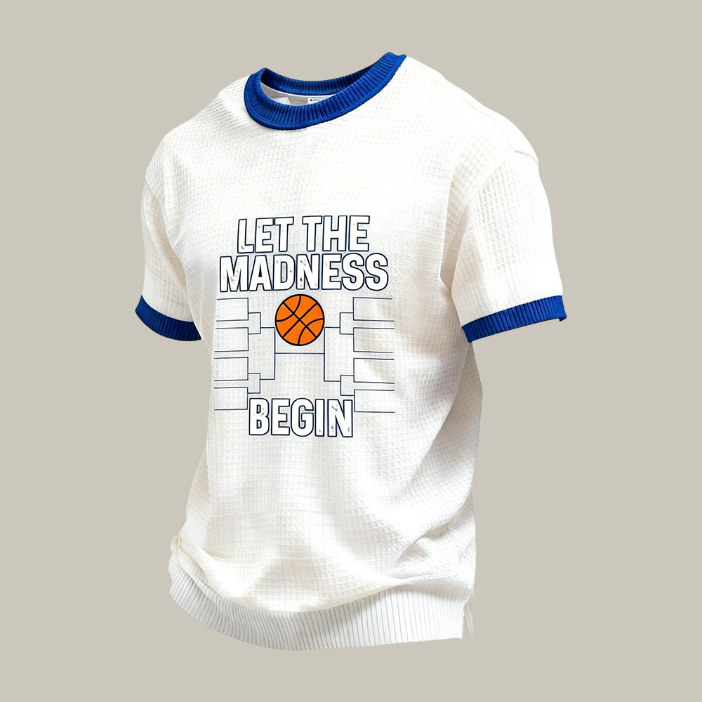 Let The Madness Begin Basketball T-Shirt Game Day Shirt Basketball Lover Present