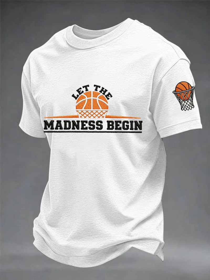 Let The Madness Begin Basketball T-Shirt March Madness Bracket Fan Gear Gift For Hoops Fans