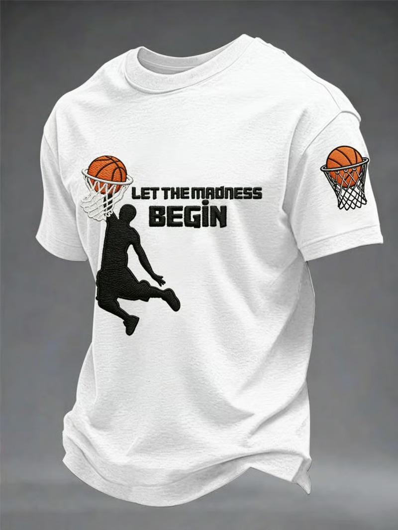 Let The Madness Begin Dunk Basketball T-Shirt March Madness Fan Gear NCAA Best Gift For Basketball Fans