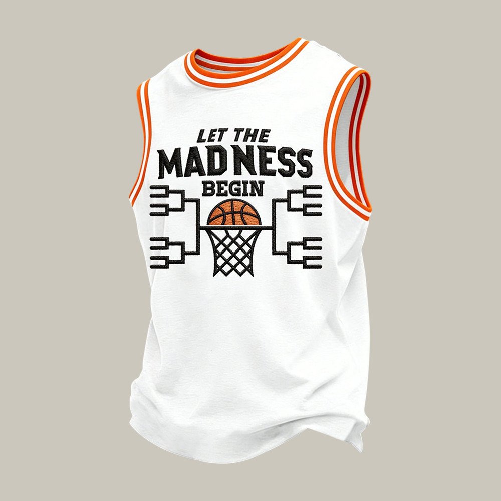 Let The Madness Begin March Madness Tank Top Basketball Merch Game Day Gear