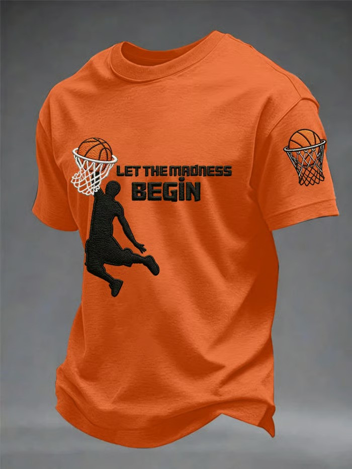 Let The Madness Begin Slam Dunk T-Shirt March Madness Basketball Fan Gear Gift For Hoops Fans