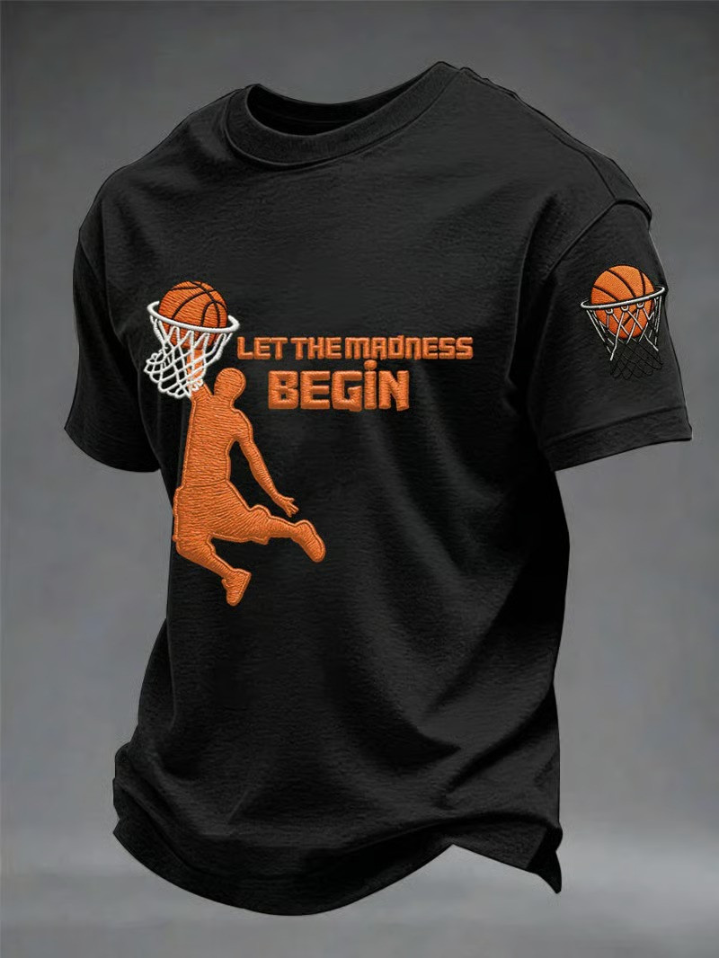 Let The Madness Begin Slam Dunk T-Shirt March Madness Fan Gear Basketball Best Gift For NCAA Fans
