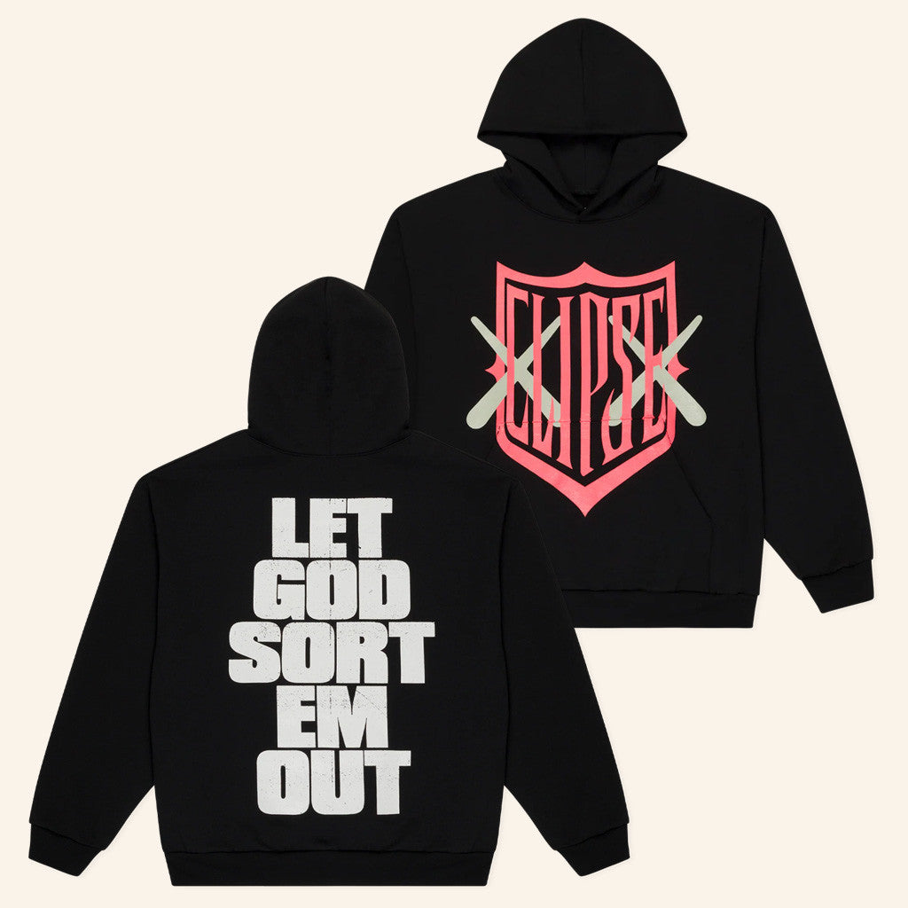 Letgodsortemout Merch Kaws X Clipse Let God Sort Em Out Shield Hoodie Gifts For Him