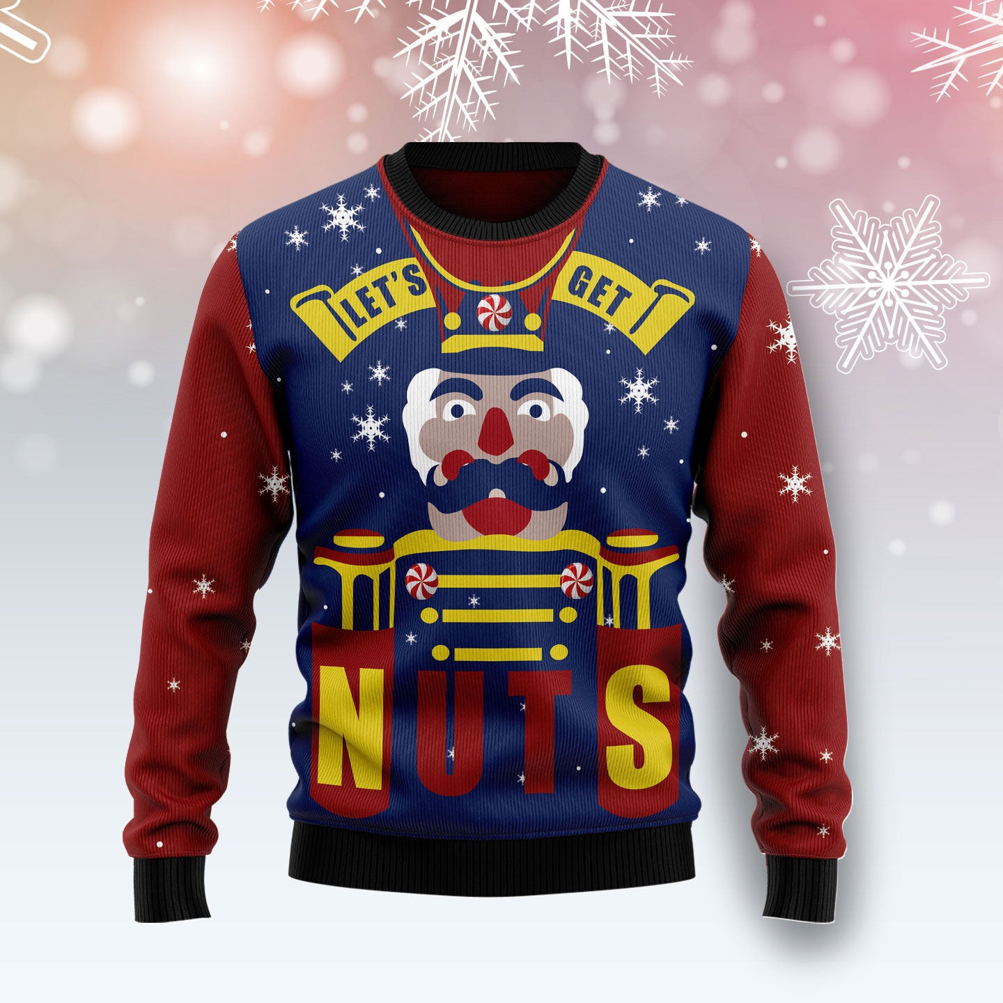 Let's Get Nuts Nutcracker  Ugly Christmas Sweater