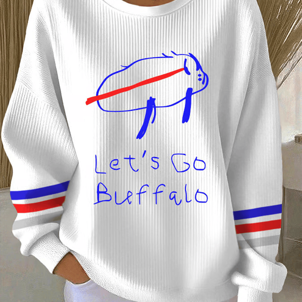 Let's Go Buffalo Sweatshirt Football Game Day Sweatshirt Present For Footballers