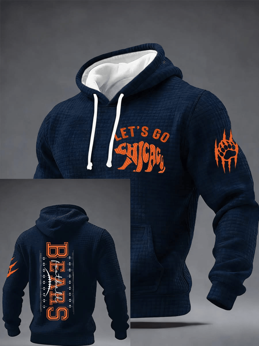 Let's Go Chicago Football Hoodie Game Day Clothing Bears Merch CB Gifts For Fans